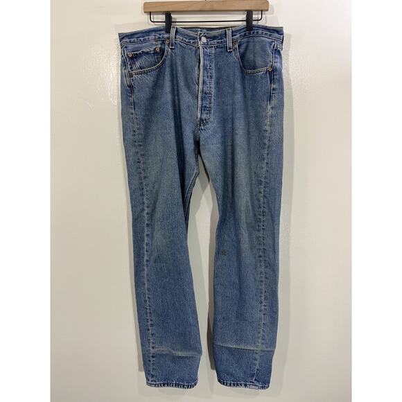 Vtg Y2K 90s Levis 501xx Jeans 38x34 Blue Grunge Skate Punk Western Street - Picture 1 of 16